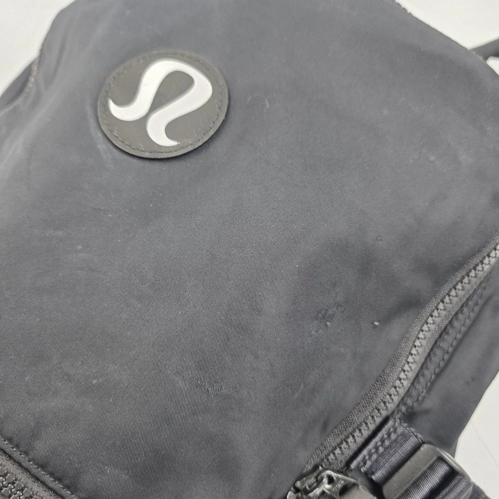 Lululemon Backpack Black 15 Inch Soft Case Women Nylon Travel Daypack Bag